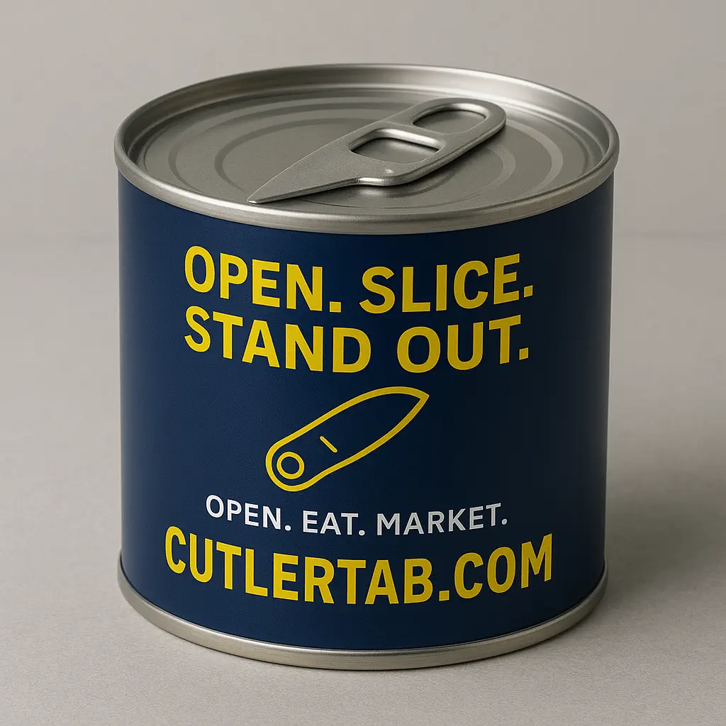Cutlertab open slice stand out can
