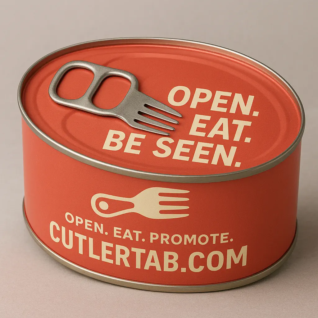Cutlertab open eat be seen can